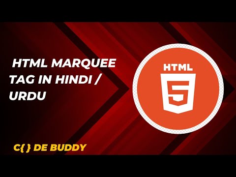 HTML Marquee Tag Tutorial in Hindi / Urdu