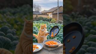 Cute Cat Slicing Carrot #shorts #catlover #catlovers #cutecat #cats #shortsviral