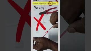 How to joint electric wire to wire connection⚡ #electrition #shorts #electrician #youtybeshorts