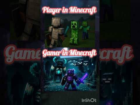Player VS Gamer' in Minecraft #minecraft #short #shorts #comparison