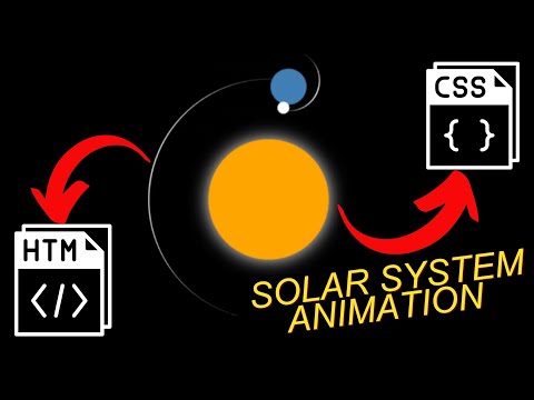 Solar System Animation with Html & Css Step-by-Step Tutorial