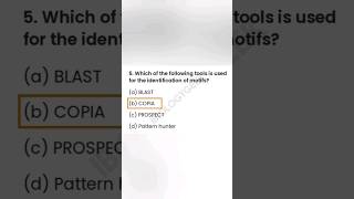 Important Bioinformatics MCQ'S | #bioinformatics #biology #biologymcqs #mcqs #youtube #youtubdshorts