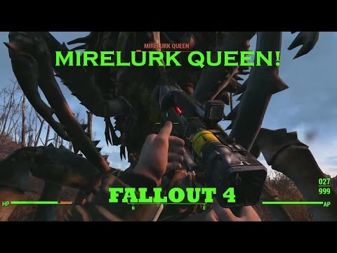 FALLOUT 4 - Slaughtering MIRELURK Queen in Power Armor!