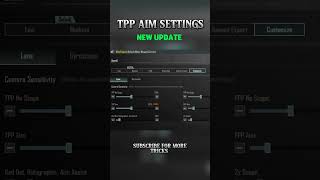 TPP AIM SETTINGS ✅ For Guide BGMI & PUBG MOBILE 🥷✅ #pubgmobile #systumm_01_yt #bgmi