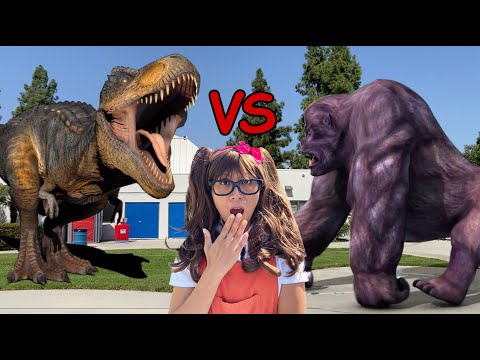 T-Rex vs King Kong | Adventure Stories for Kids