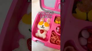 Packing a cute lunch for daughter #asmr #packinglunch #lunchideas #bento #momlife #asmrsounds #fyp