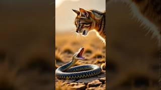 "Rabbit Saves Kitten, Kitten Saves Rabbit!" 🐰🐱🛡️#RabbitHero #KittenRescue #SnakeAttack#cat  #funny