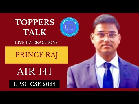 UPSC Topper Prince Raj (AIR 141) Live Interaction l Toppers Talk l UPSC TIME