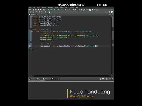 0008 File Handling  #java #coding #programming #shorts