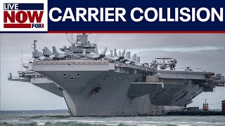 BREAKING: Aircraft carrier collides with massive tanker ship