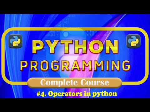#4. Operators in python