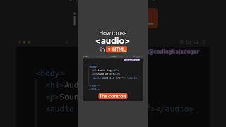 how to use audio in html || #shorts #ytshorts #html #htmltags #coding #webdevelopment