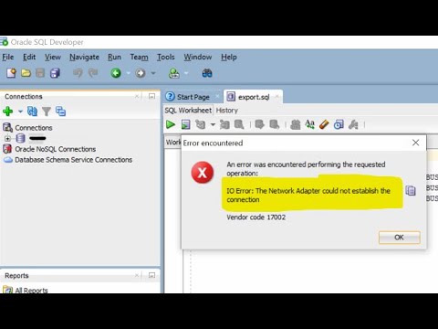 The Network Adapter could not establish the connection