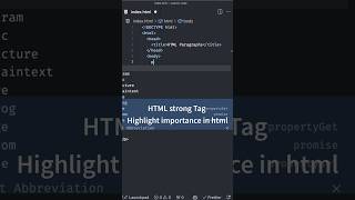 Text Formatting Tags in HTML, strong Tag for Importance | HTML CSS Tutorial for Beginners #html