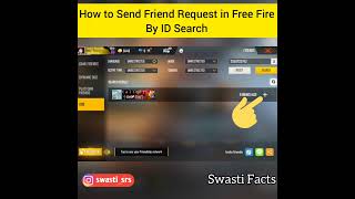 How to Send Friend Request in Free Fire by ID Search #shorts