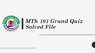 MTH 101 mid term and final term mcqs