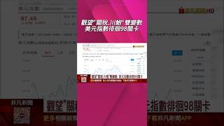 觀望"關稅.川鮑"雙變數 指數徘徊98關卡  雙赤字困局難解! 美債務風險削弱美元吸引力｜非凡財經新聞｜20250723 #shorts