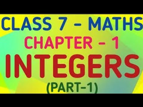 CHAPTER 1 intergers lclass 7l new book maths |NCERT SOLUTIONS|PSEB |