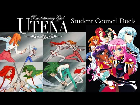 Revolutionary Girl Utena Student Council Duels Each Other! SEGA Saturn