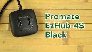 Распаковка Promate EzHub-4S 4xUSB 3.0 Black (ezhub-4s.black)