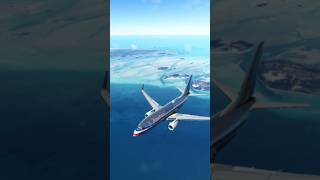 American Airlines BOEING 737 Bahamas approach #fs2020 #msfs2020 #aviation #boeing #boeing737