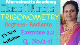 #Trigonometry_class11 Exercise 3.2 Question (1-7)in Tamil with PDF link 11thMath #marvelmatixacademy
