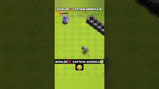 Bowler ❌ Captain America✅😂 || Clash Of Clans #coc #clashofclans #shorts #supercell @COCMentor
