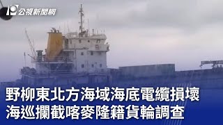 野柳東北方海域海底電纜損壞 海巡攔截喀麥隆籍貨輪調查｜20250104 公視晚間新聞