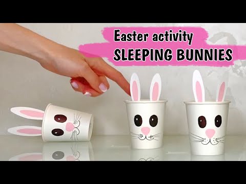 Fun indoor Easter activity for kids "Sleeping bunnies"