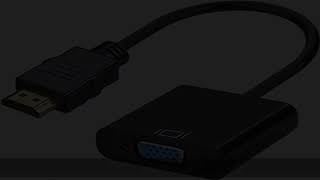 HDMI to VGA Adapter, Gold-Plated HDMI Converter (Male to Female) Compatible for Computer, Desktop,