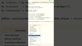 Page Object Model Selenium Setter Generator