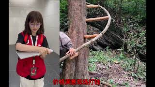 男人將庇護所建于十米高空！荒野搭建的家園太壯觀了 #野外生活 #荒野搭建 #野外建造 #雪地露营 #极地露营