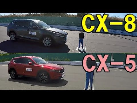 2017 Mazda CX-8 vs 2017 Mazda CX-5 - JNCAP AEB test