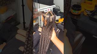 No skinny braid / same size braids  😍 #consistency #braidhack #braididea #knotlessbraids