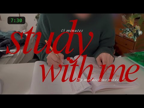 【15分間study with me】今回も集中力短時間しか持ちませんでした😉