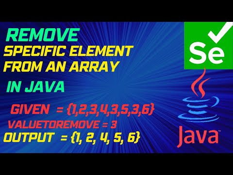 How to remove a specific element from an array