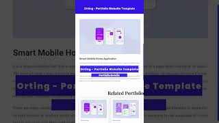 Orting - Portfolio Website Template   #portfolio #shorts