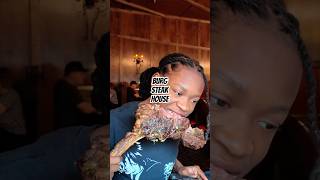 The way Chamiere DEVOURED this 40oz steak from Burg Steakhouse needs to be studied 😮‍💨😂🤣‼️