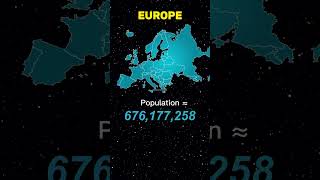 How Many People Live on Each Continent? #shorts #geography #population #continents #educational