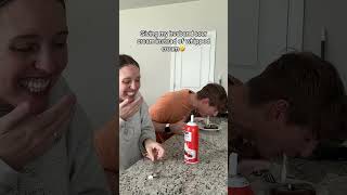 Switching out whipped cream for sour cream prank 🤣