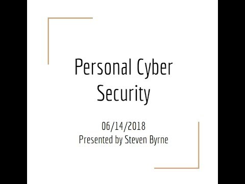 Cyber Security for the Home User