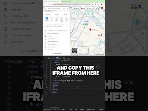 How To Embed A Google Map | In 30 seconds |#coding #webdev #htmlcssjavascript