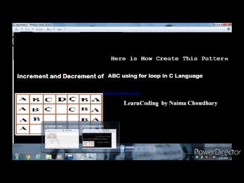 Pattern of increment and decrement of ABC with explanation in c programming language|Naima Choudhary