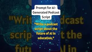 AI Generated Podcast Script within 10 Seconds! | Quick Guide #short #shorts #viralreels