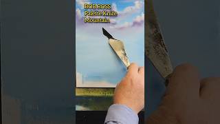 Bob Ross Palette Knife Mountain #bobross #howtopaint #shorts