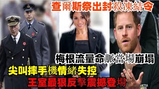 查爾斯祭出封殺凍結令！梅根流量命脈當場崩塌，尖叫摔手機情緒失控！王室最狠反擊震撼登場，網友：她終於沒牌打了！#查尔斯#凯特#威廉王子#梅根#哈里王子#卡米拉#夏洛特公主#乔治王子#路易斯王子#安妮公主