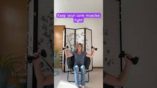 Chair Moves To Get Your Heart Pumping 💪 #shortsvideo #getmoving #burncalories #chairexercises