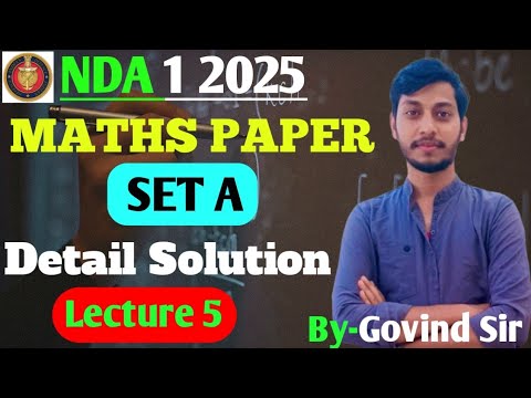NDA 1 2025 maths Paper Solution 🔥 | L5 | nda maths paper solution 2025 | nda maths answer key