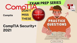 SY0-601 Exam Tutorial🔥IMPORTANT TOPICS🔥| CompTIA Security+ 2021 COMPTIA | Tips & Tricks | PDF