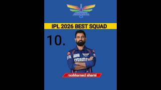 Lsg best squad for ipl 2026 🥶# viral shorts
